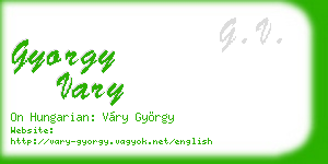 gyorgy vary business card