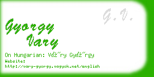 gyorgy vary business card